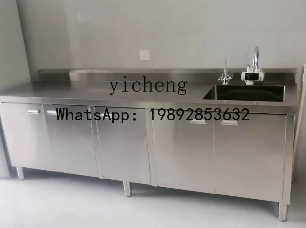 B1 مع سطح متكامل للاستخدام المنزلي والتجاري، خزانة حوض المطبخ المصنوعة من الفولاذ المقاوم للصدأ 304 المخصصة #2