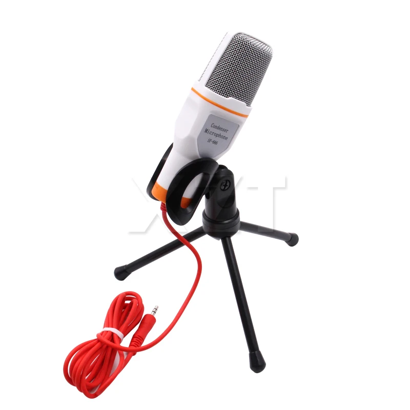 Przewodowy stereofoniczny mikrofon pojemnościowy 3,5 mm z uchwytem i klipsem do stojaka do rozmów na komputerze PC Śpiew Karaoke Laptop — zdjęcie produktu 5