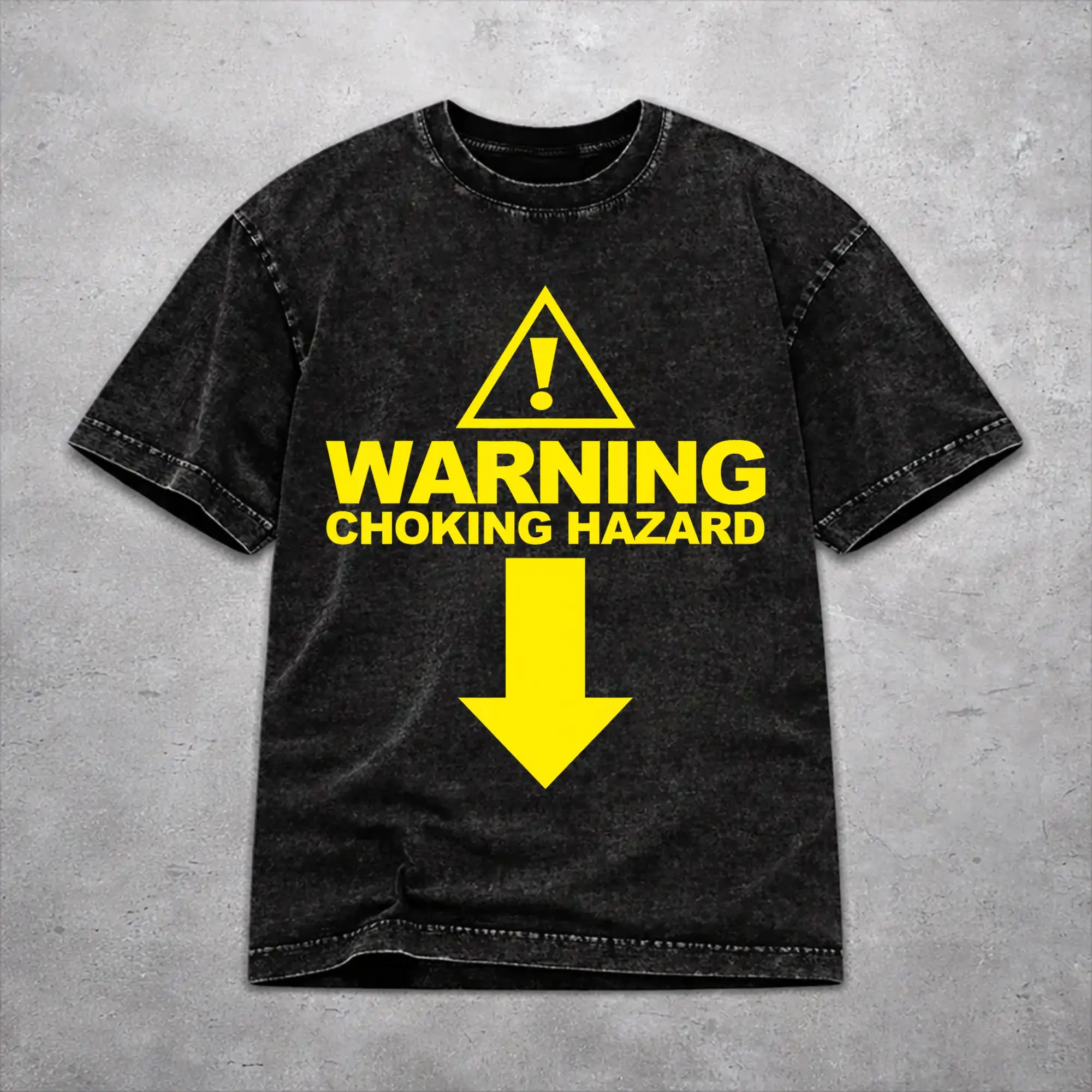 Warning Choking Hazard  Merch Washed T Shirt for Men Women Streetwear Hip Hop T-Shirt Summer  Tees Tops 100% Cotton