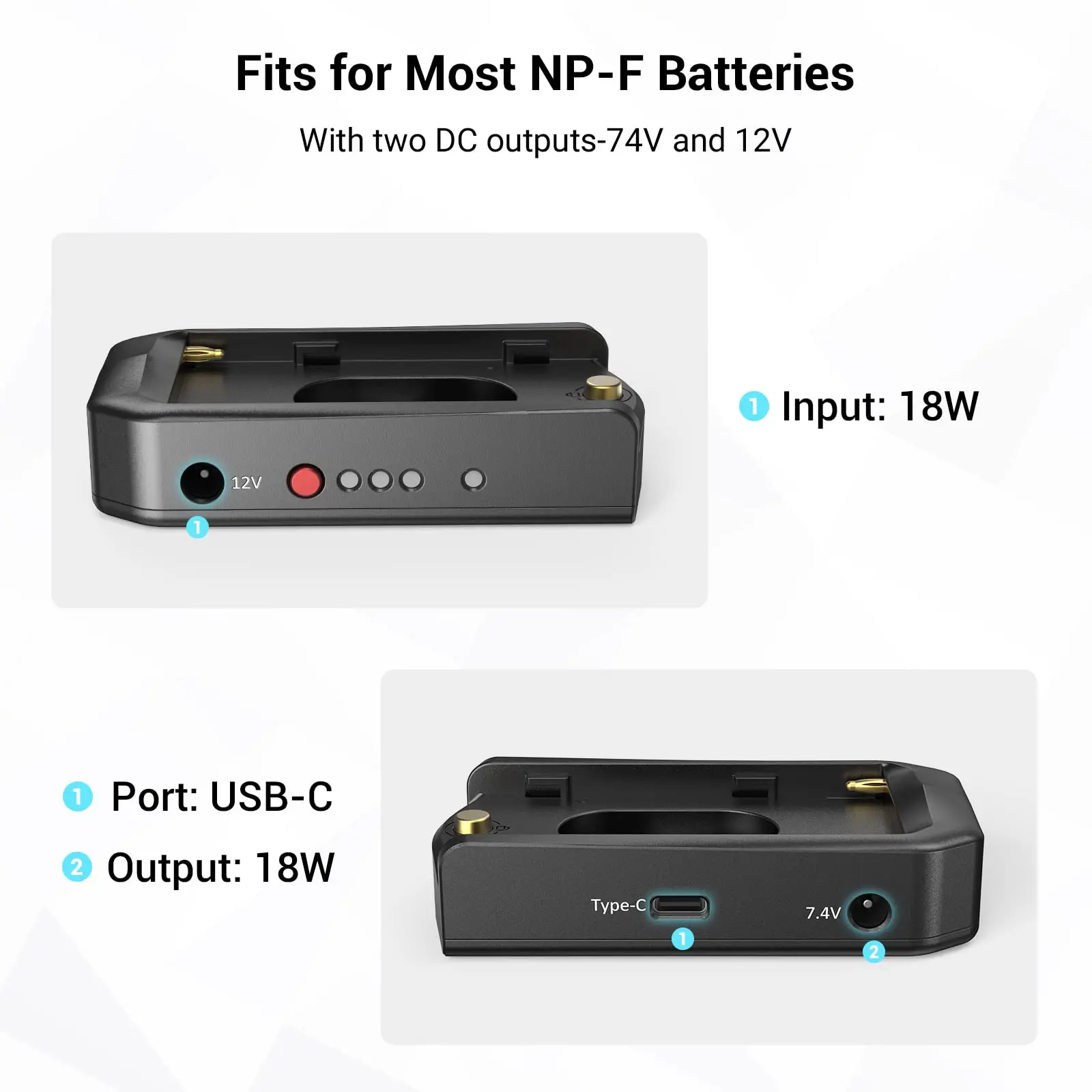 SmallRig NP-F Battery Adapter Plate Professional Edition for Sony BMPCC 4K/6K Camera And Mirrorless Cameras 3168