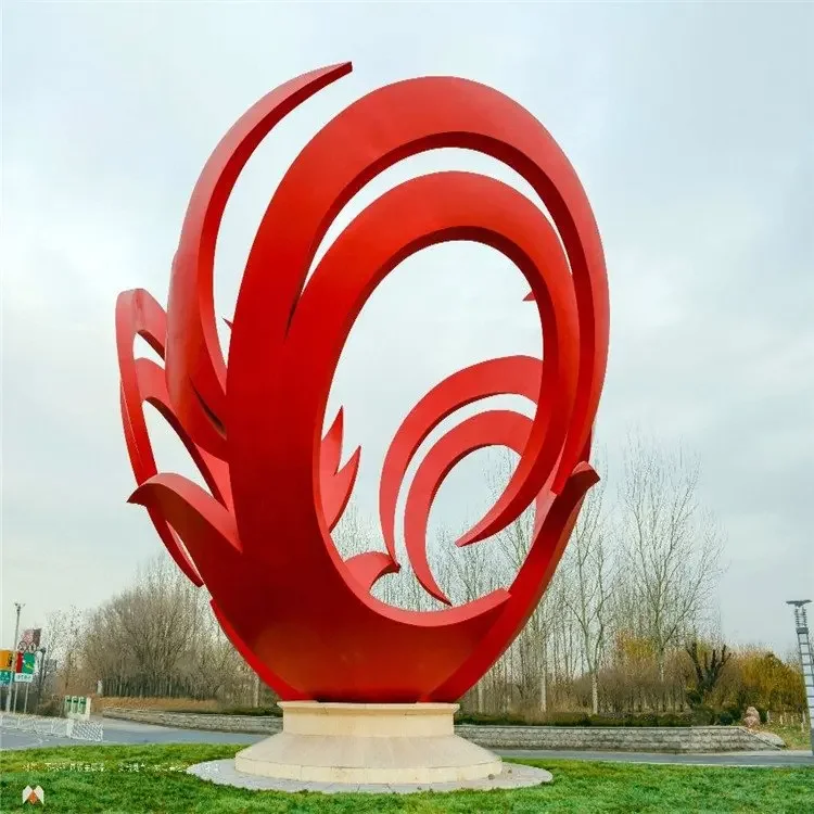 Stainless steel landscape sculpture art ornament scenic commercial square decorative display