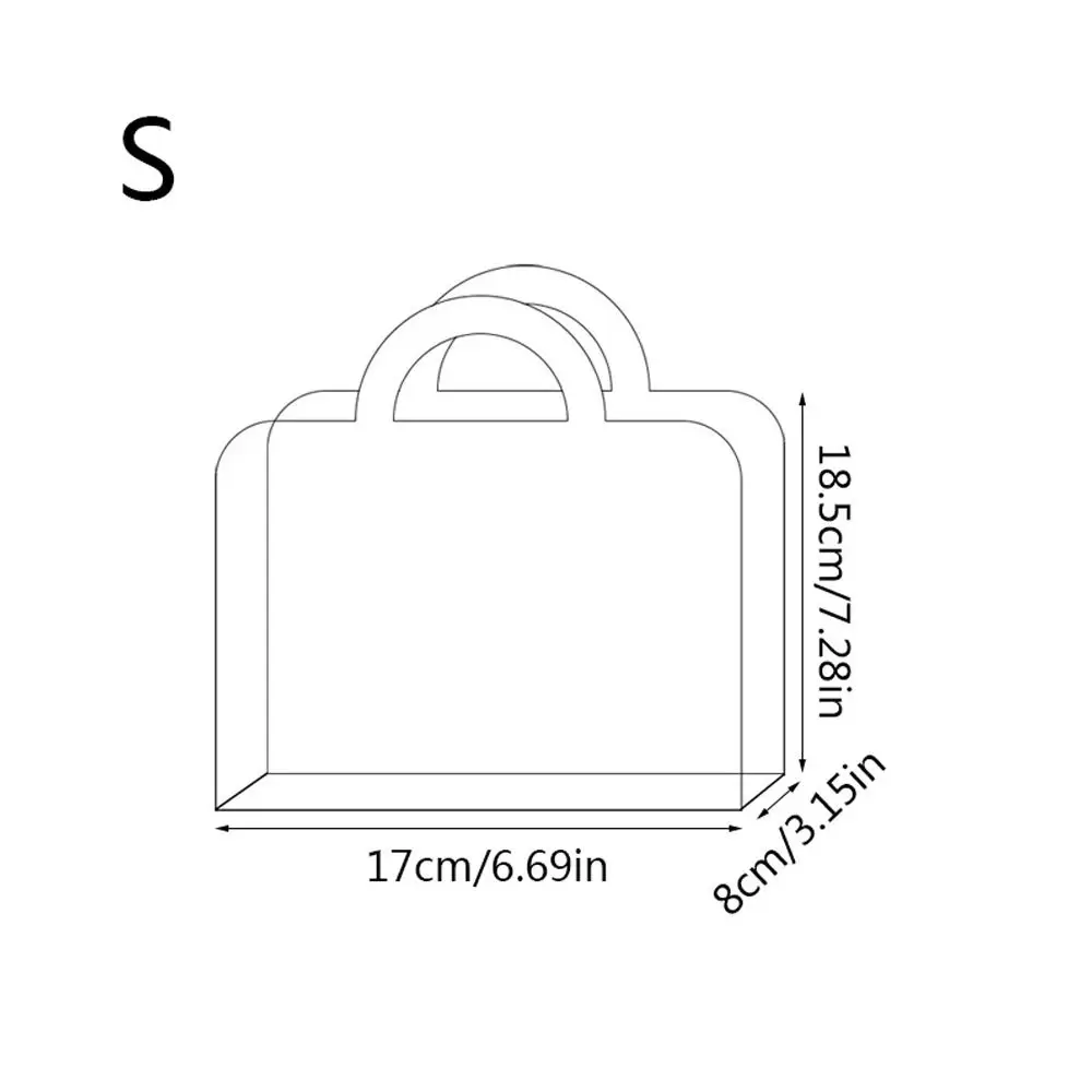 

PET Transparent Flower Handbag Clear with Handle Flower Bouquet Wrapping Boxes Multifunctional Flower Bag Wedding