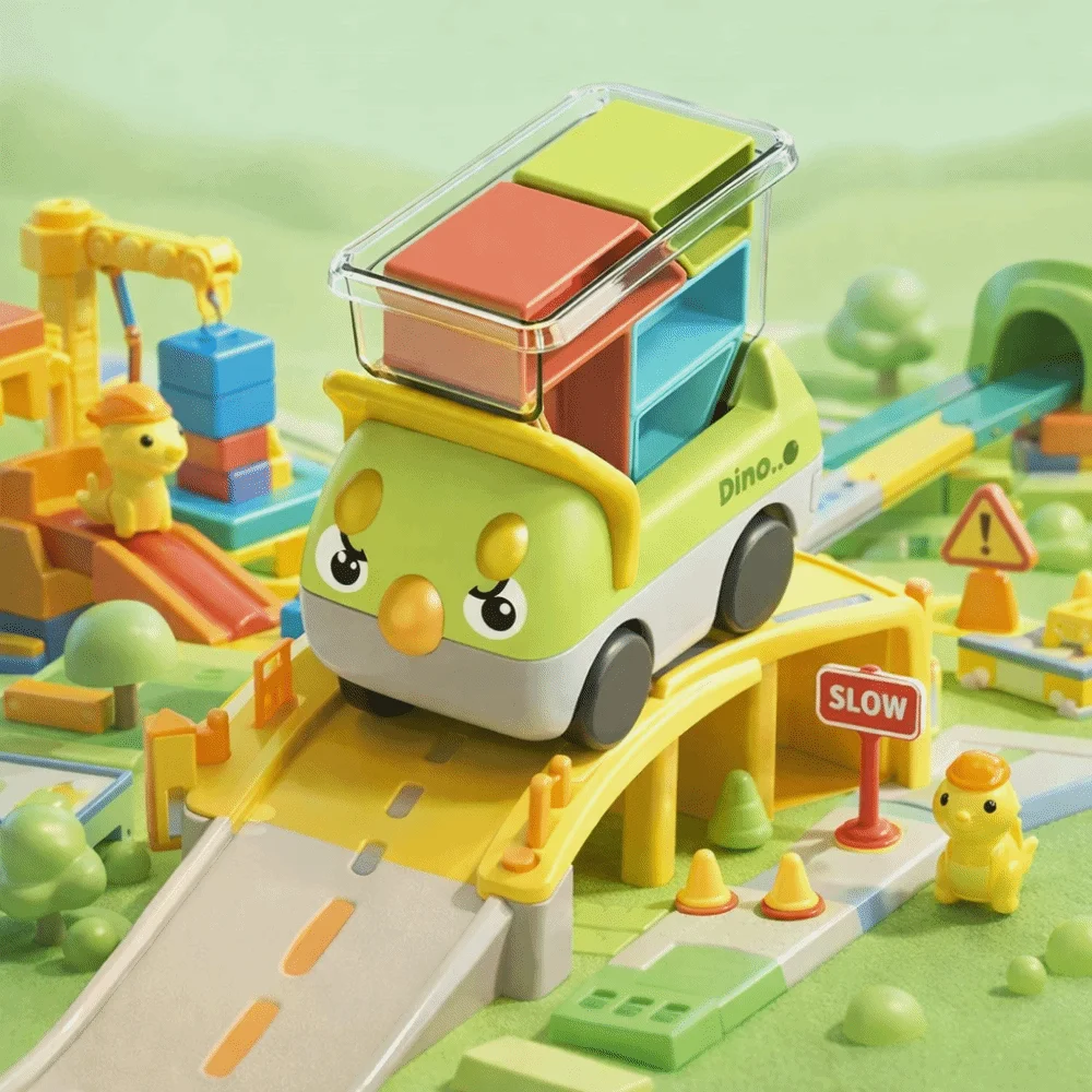 

Объемный конструктор-пазл «Динозавр-грузовик»: развивающая 3D-головоломка для изучения динозавров и транспорта