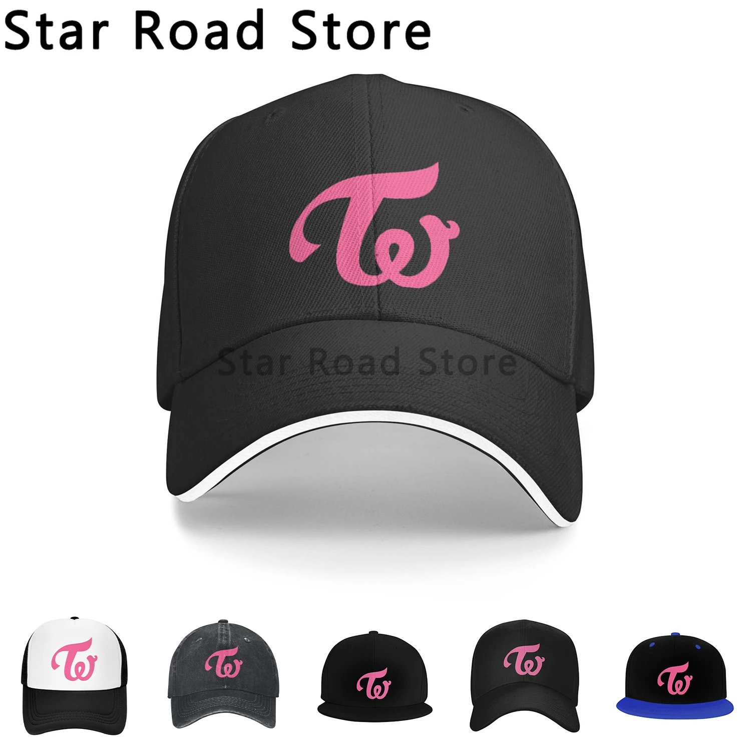 

Twice Baseball Cap Popular Korean K-pop Sandwich Cap Men Women Breathable Adjustable Unisex Sandwich Hat for Sun Protection