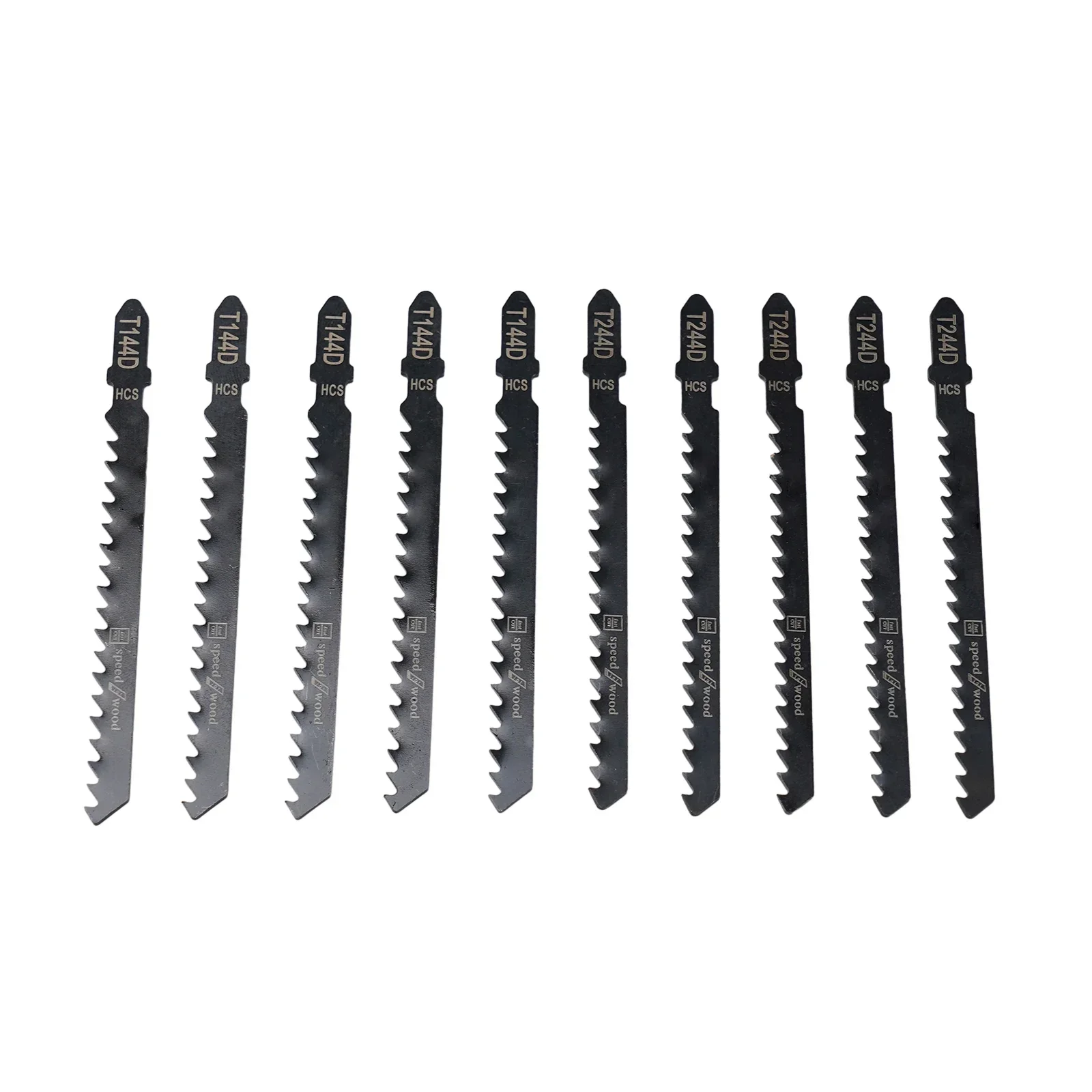 10Pcs High Carbon Steel JigSaw Blades T144D+T244D For High Speed Wood Plastic Cutting Wood Metal Board Saw Blade Power Tools