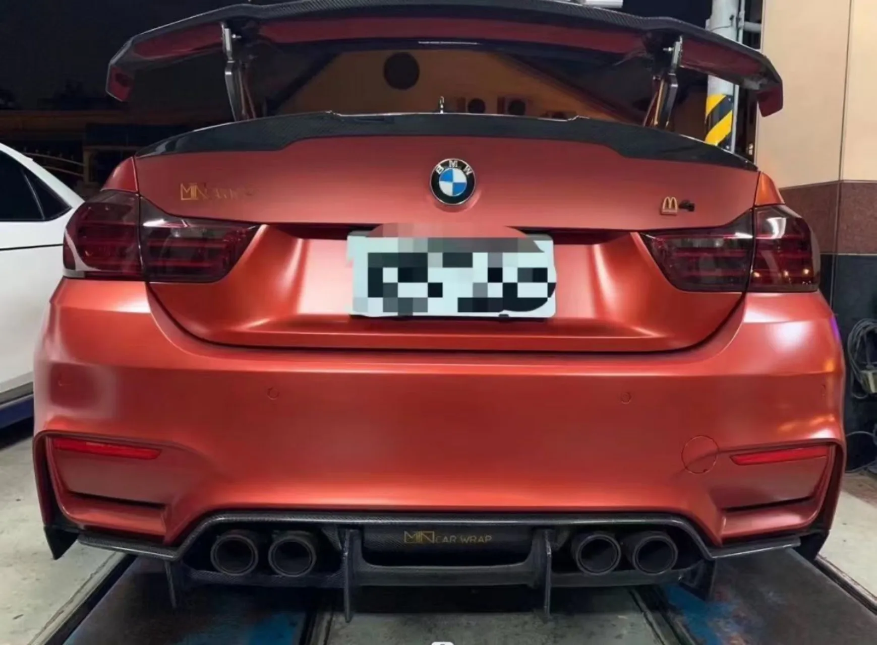 PSM Style Carbon Fiber Rear Diffuser for BMW F80 M3 F82 F83 M4 2014+ Rear Bumper Lip Splitter Lower Spoiler Splitter Body Kit - view 3