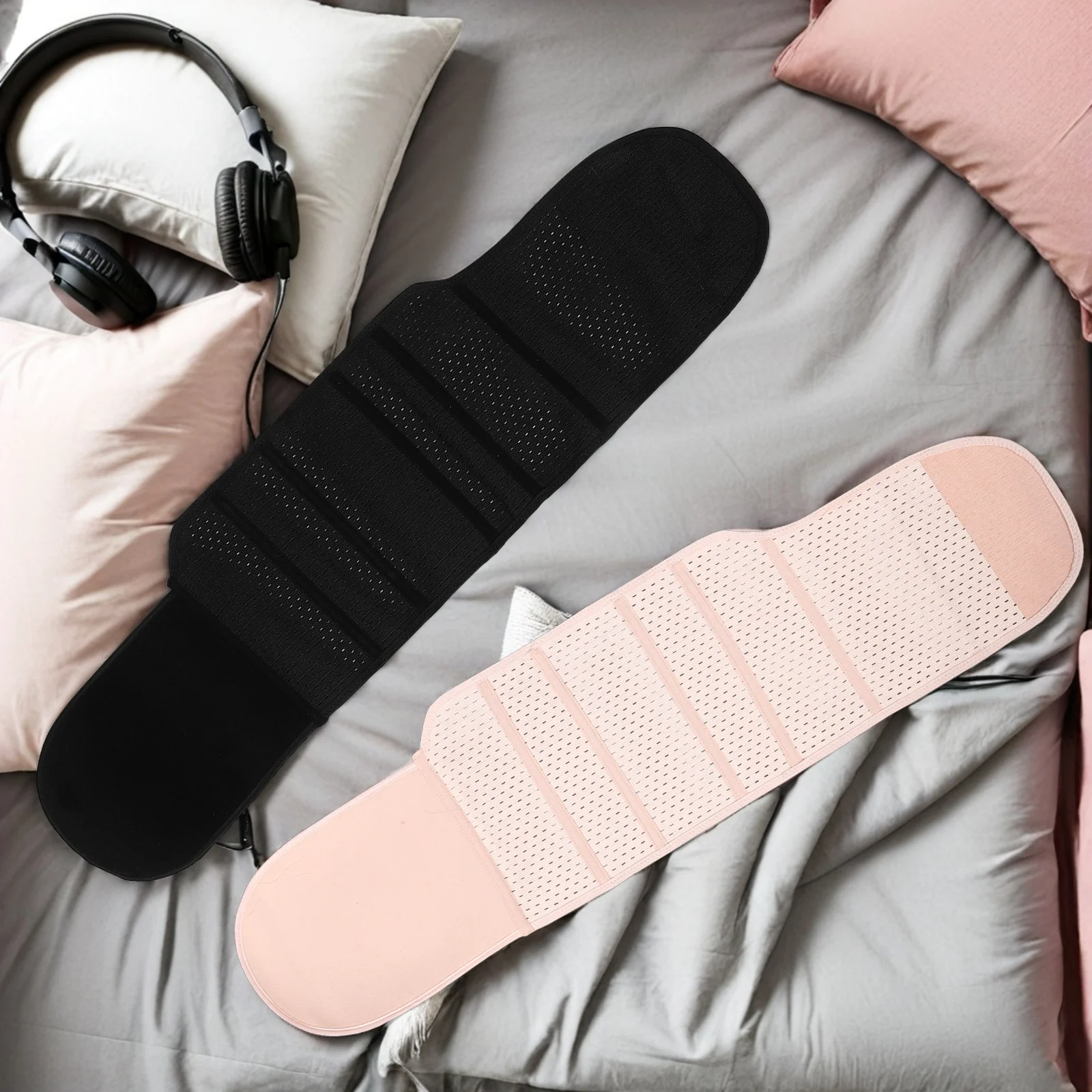 

2pcs Postpartum Abdominal Binder For Women Breathable Belly Band With Hook Loop Closure Postpartum Waist Trainer For Abdominal