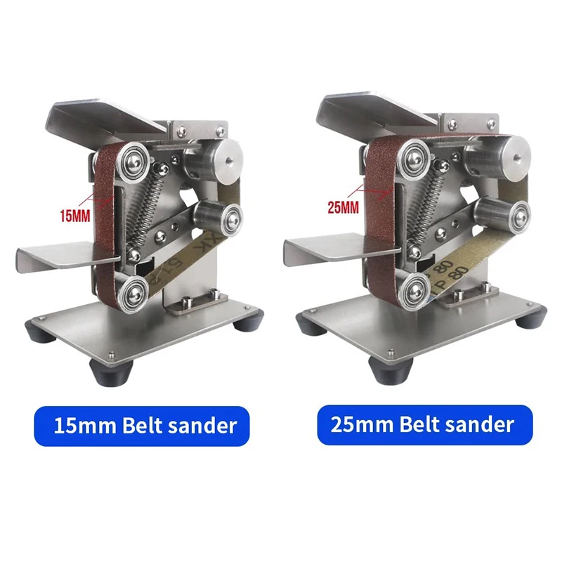 Multifunctional Desktop Micro Electric Belt Sanding Machine 110V-220V DIY Household Polishing Machine Fixed Angle Grinder