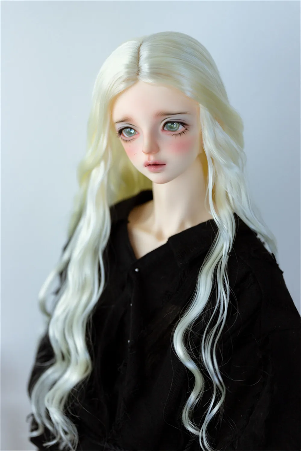 BJD Doll Wig 1/3 1/4 1/6 Elegant Pink Golden DD SD MSD YOSD Spot Inventory Soft Milk Silk Long Curly Hair Wig Doll Accessories