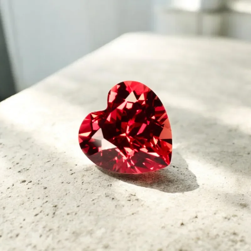 top-heart-cut-lab-grown-sapphire-sunset-red-color-for-charms-diy-advanced-jewelry-rings-making-materials-with-certificate-wholes