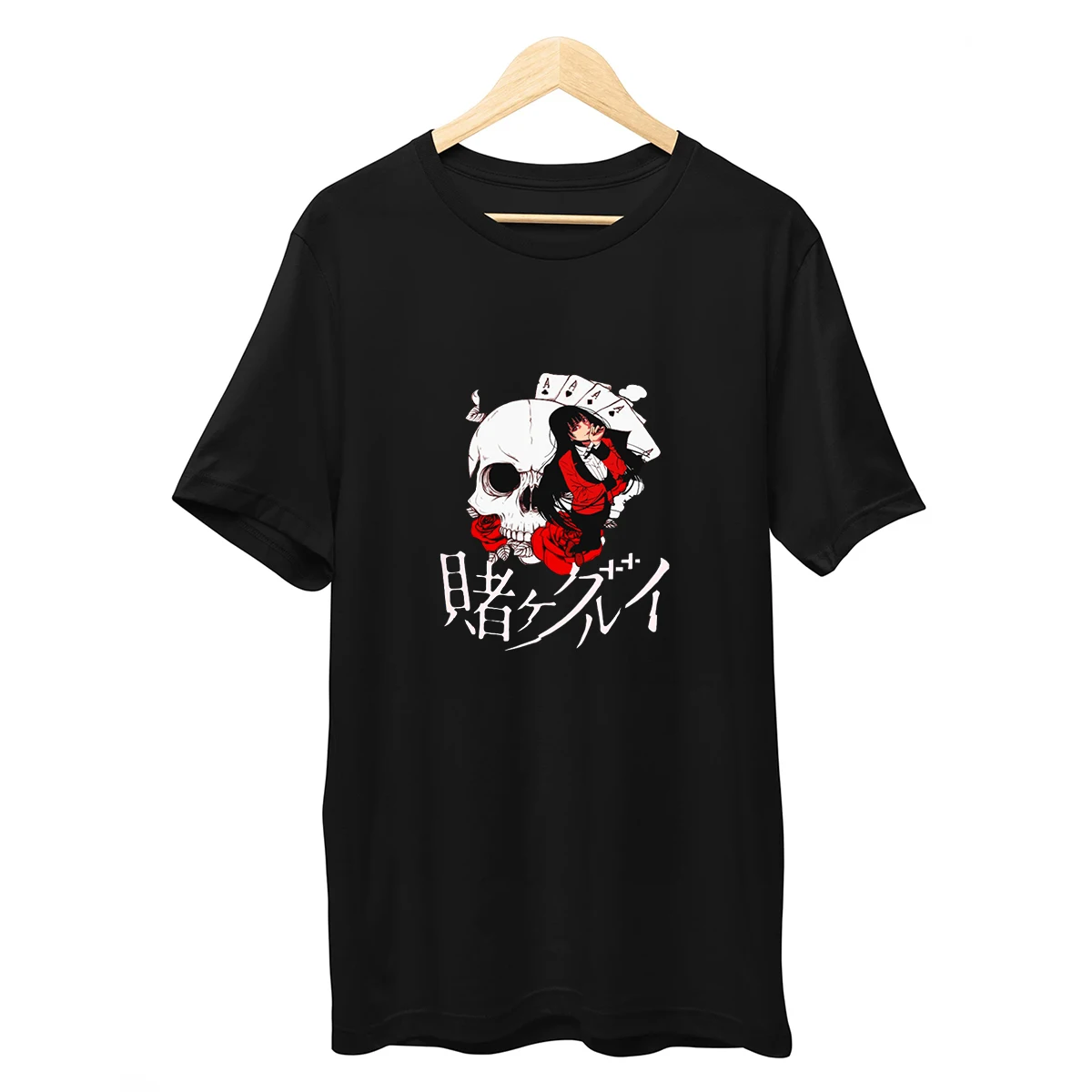 Fashion Streetwear Kakegurui print T shirt O-Neck Short Sleeve top