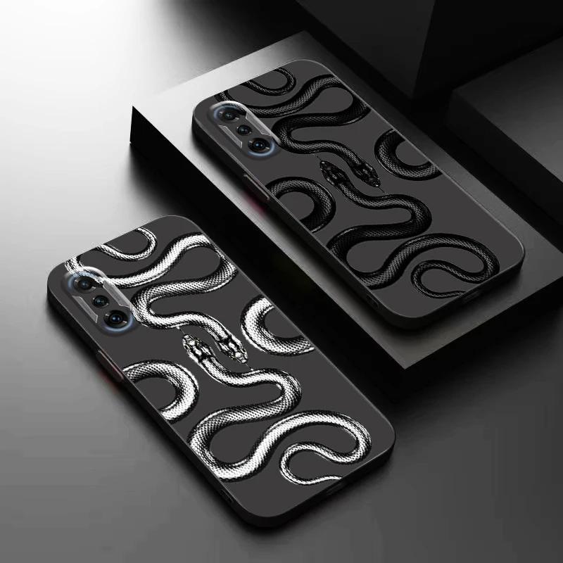 Snake Graphic Luxury Phone Case For Xiaomi Redmi K70 K60 K60E K50 K50i K40 Gaming Ultra K40S K30 K20 Pro Liquid Silicone Back