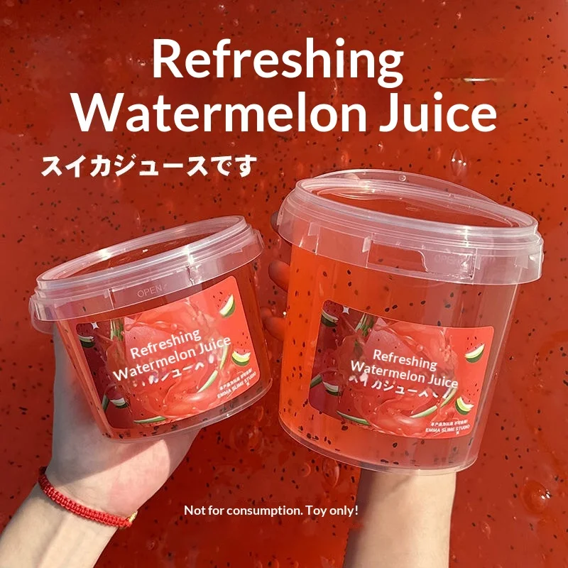 New Simulated Watermelon Juice Fascia Sensation Fake Water Bubble Milk High Beauty Non Sticky Hands Slime Stress Relief Toy