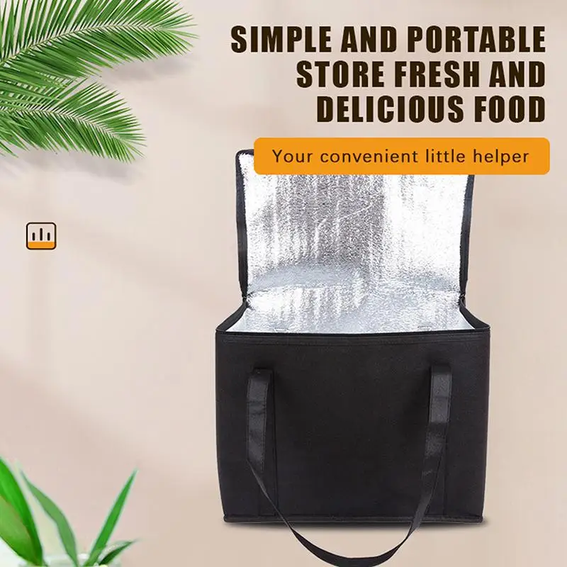Large Capacity Insulated Lunch Bag Portable Thermal Cooler for Work Picnic Beach Hiking Outdoor Family Trips view 3