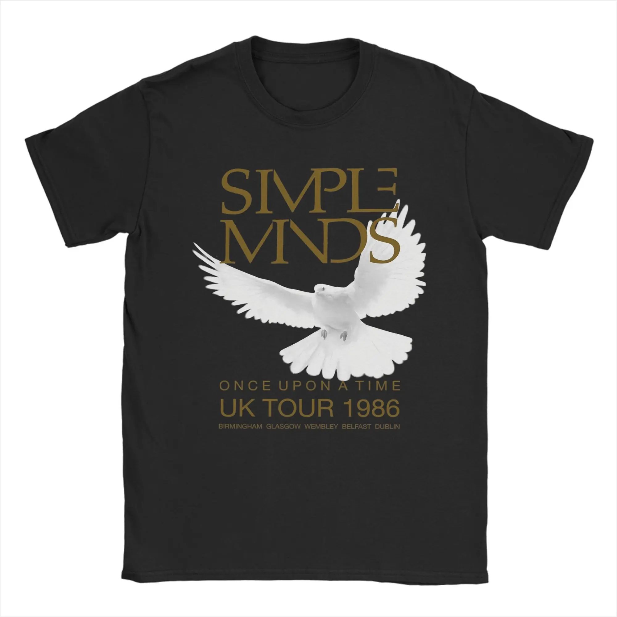 

Футболки Simple Minds Once Upon A Time Uk Tour 1986 года, мужские футболки с юмором, футболка из 100% хлопка, футболка с короткими рукавами, топы 4XL 5XL