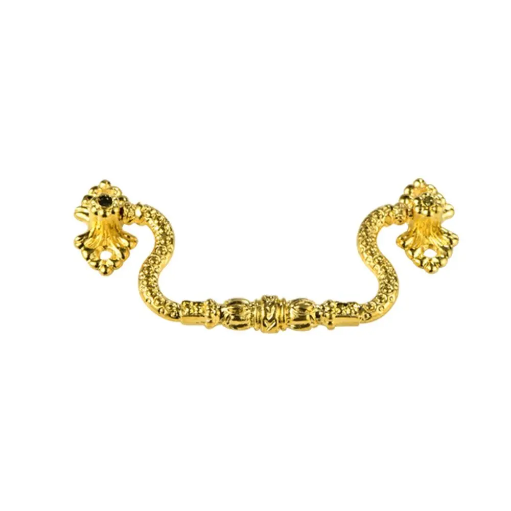 Antique New Chinese Style Vintage Door Handle Gold Bronze Cabinet Pull Zinc Alloy Classical Cupboard Handle Kitchen