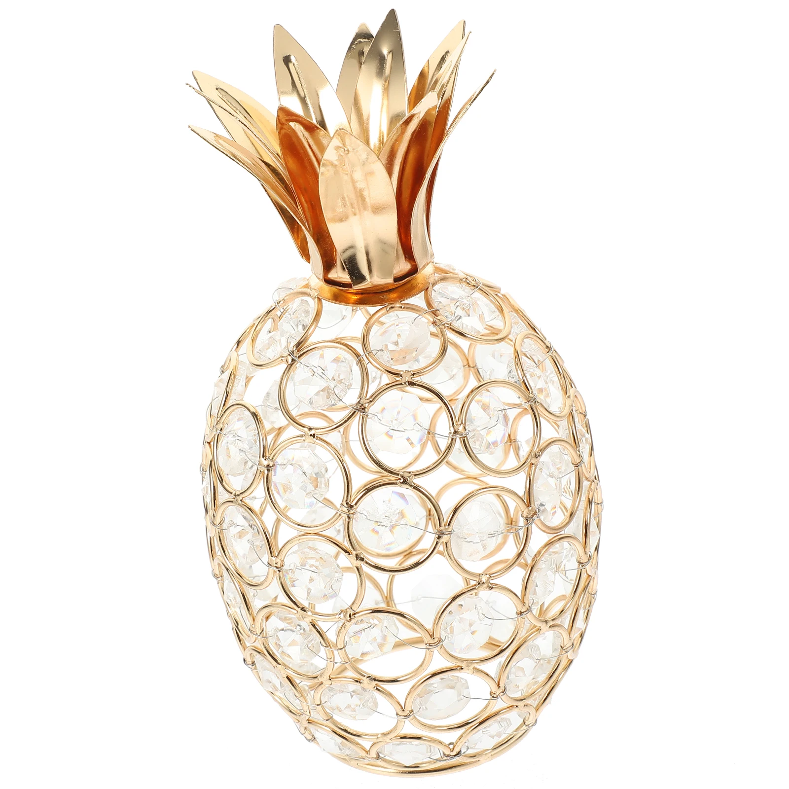 

Crystal Pineapple Figurine 10x18cm White Creative Home Decoration naments Desk Office Supplies Novel Decor Gifts