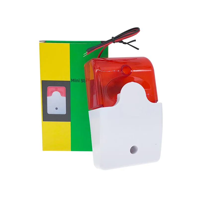 HH-103 Indicator Light Strobe Siren mini Sound Alarm Lamp Flashing Red  Blue Wired 12V 24V 220V 110DB