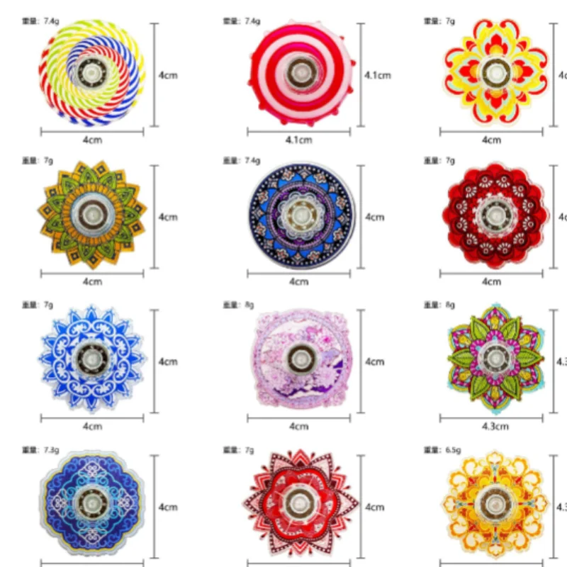 

Finger Spinning Spinning Music Creative Mandala Painting Retro Crow Colored Fingertip Small Spinning Top Decompression Toy Gift