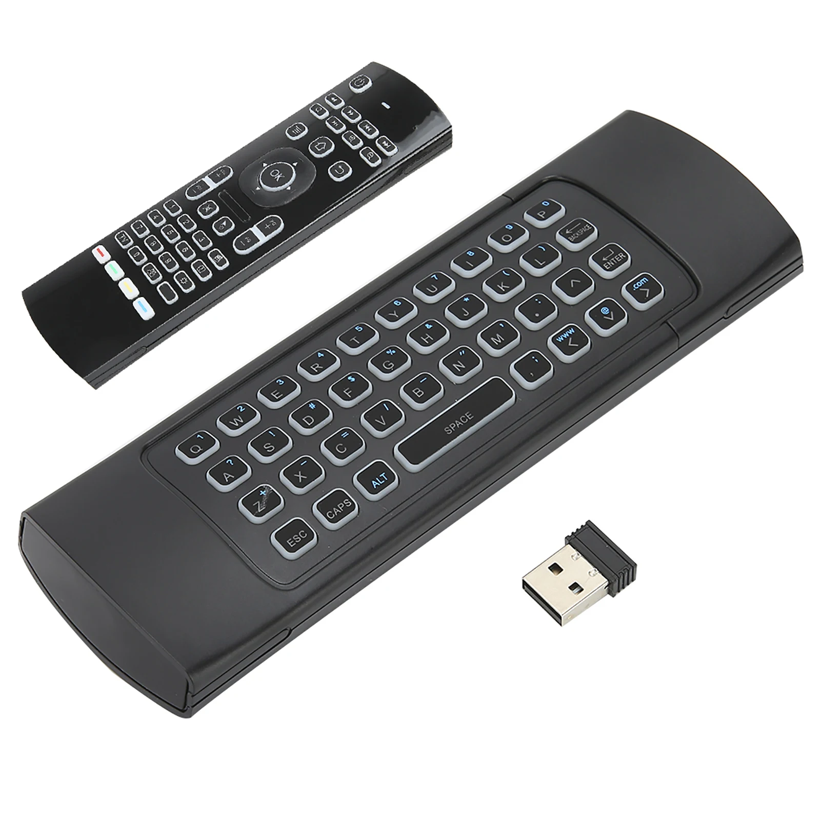 Double Side Keyboard Easy To Operate 6 Axes Wireless Remote Control Lightweight 81 Keys for Mini Computer for Smart Television