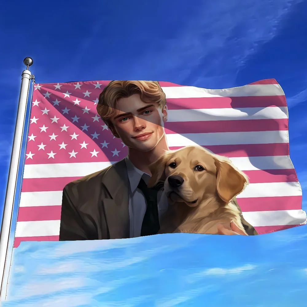 A-Aaron W-Warner Pink American Flag S-Shatter Me Outdoor Decors Decoration Garage Flags for Bedrooms Home Decor Items Flaga Room
