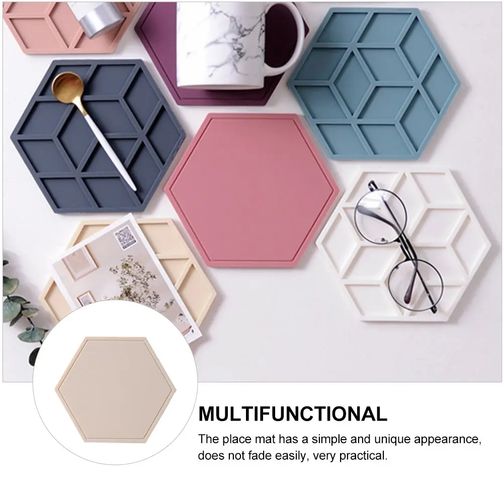 

Thickened Heat Insulation Silicone Placemat Anti-Scalding Cup Anti-Slip Waterproof Table Mat Decorative Home Place Mat
