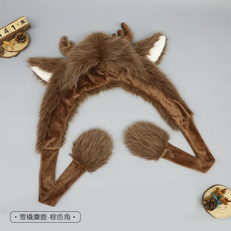 Versatili cappelli Lei Feng in pile Teddy per donna Autunno e inverno Cappelli paraorecchie foderati caldi Coppia - stile cinturino Copricapo caldo