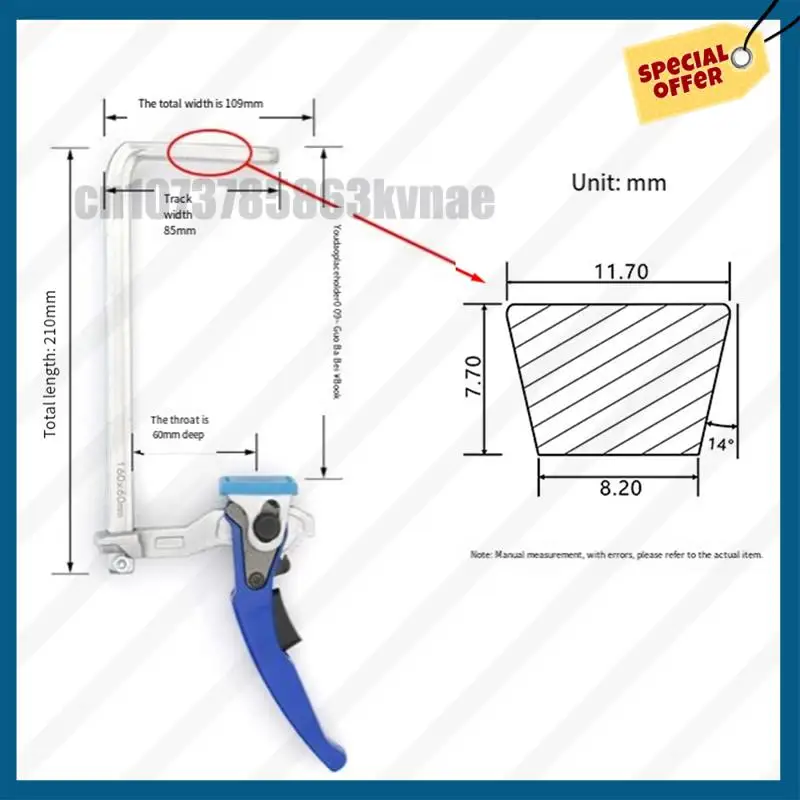 Durable Woodworking Clamps, Quick Release F Clamp For Dovetail Track, 2Pcs Set For Joinery Projects