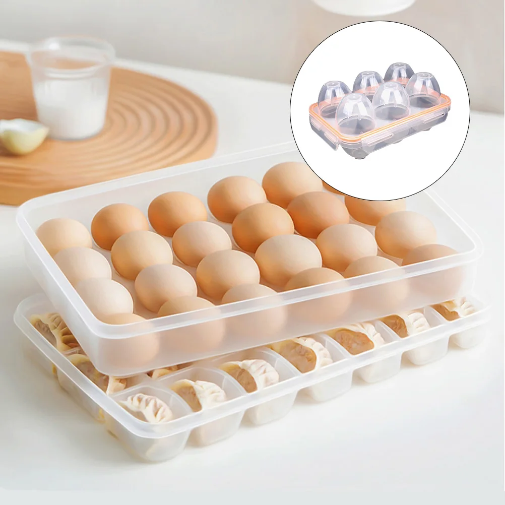 

Egg Protection Box Outdoor Container Portable Case Eggs Storage Organizer Mini Orange