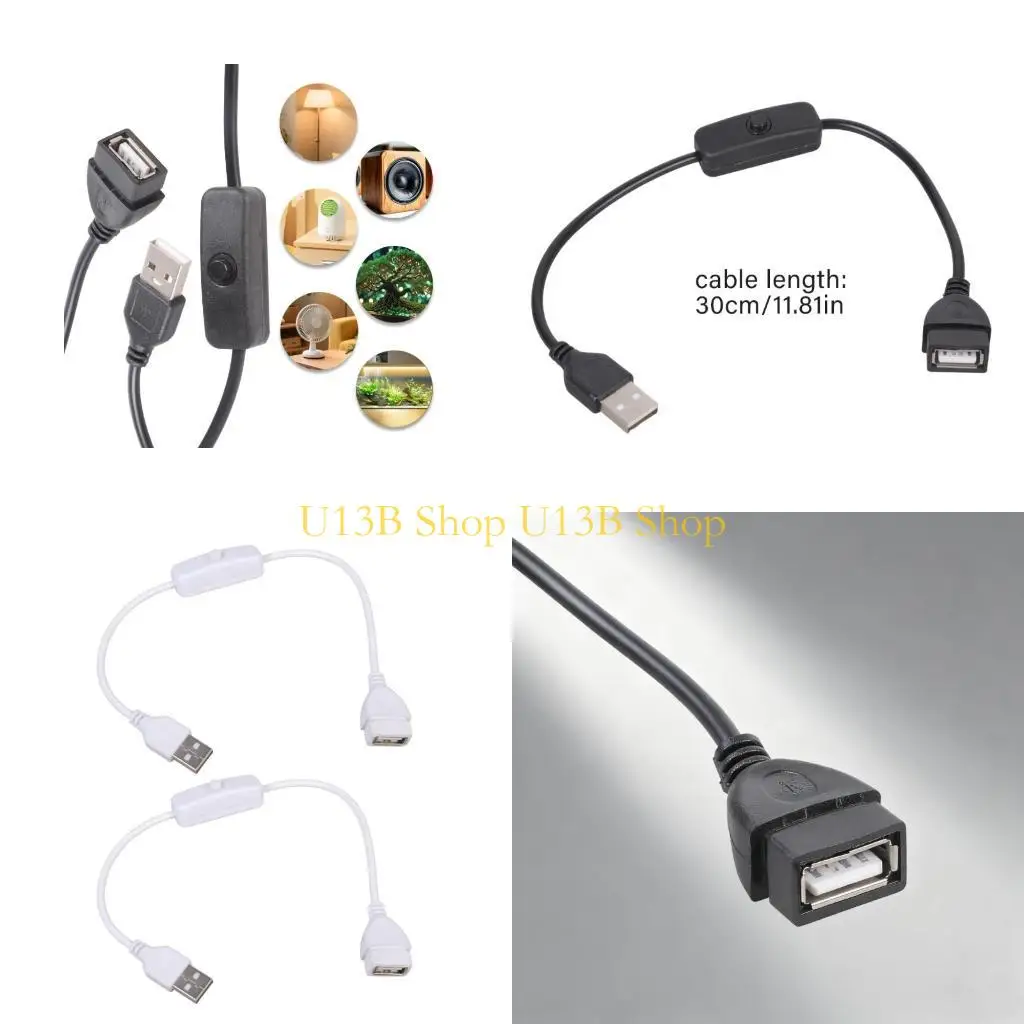 U13B Heavy Duty USB Extension Cord Built In Power Switcher For Cooling LED Lights