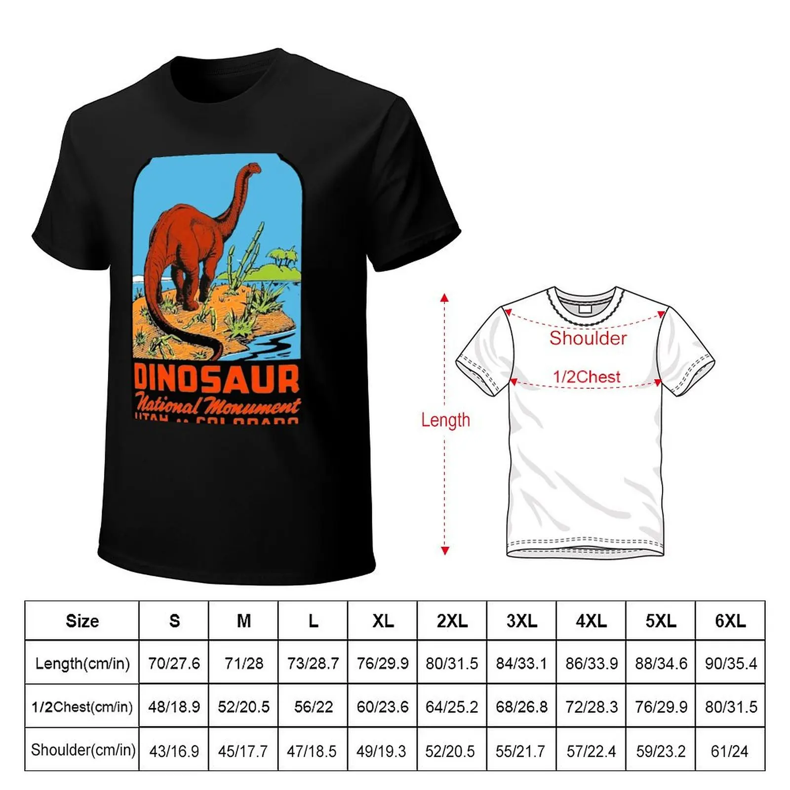 Dinosaur National Monument Utah Colorado Vintage Travel Decal Sticker T-Shirt Running Performance Short Sleeve Tee