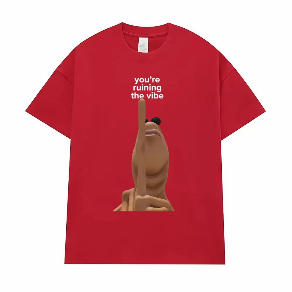 ماركوس الدودة مضحك ميمي تي شيرت أنت تدمير فيبي الرجال النساء خمر عالية الجودة الكلاسيكية الفكاهة تي شيرت الراحة بلايز #6