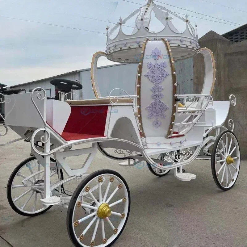 Hot sales Electric Pumpkin Cart/Cinderella Wedding Horse carriage/Luxury Classical Pumpkin Horse Wagon