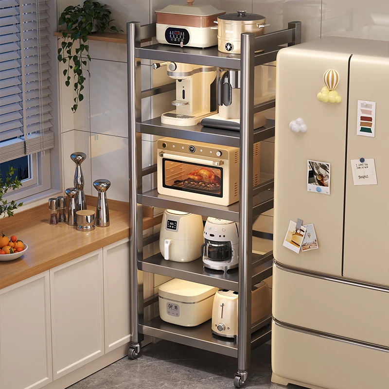 

Kitchen shelves Floor-to-ceiling multi-layer crevices Household ovens Microwave ovens Multifunctional storage shelves