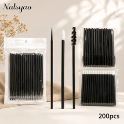 200pcs Micro Brush Eyelash Extension Removal Special Cotton Lipline Brush Eyelash Extension Tool for Professional Use