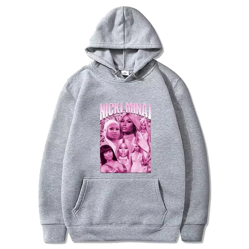 Sweat à capuche à manches longues pour hommes et femmes, sweat-shirt unisexe, streetwear décontracté, sourire, mode hip hop, Nicki Minaj, Pink friday 2, fouling, 2024