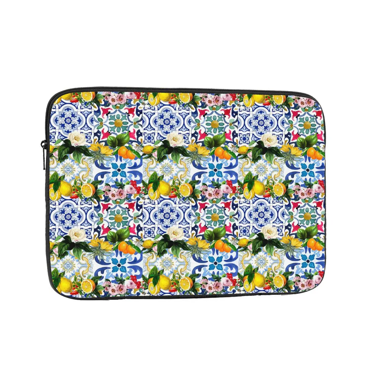 

Sicilian Tiles,mediterranean,mosaic,lemons Laptop Sleeve Cover Bag Notebook Bag Sleeve Tablet Shockproof Case Bag