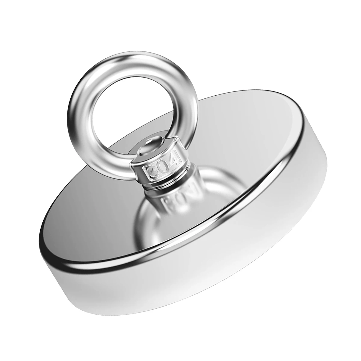 アップグレードされた超強力磁石 60mm 高耐久ネオジム磁石、サルベージ、磁気釣り、金属サーチャーツール用アイボルト付き