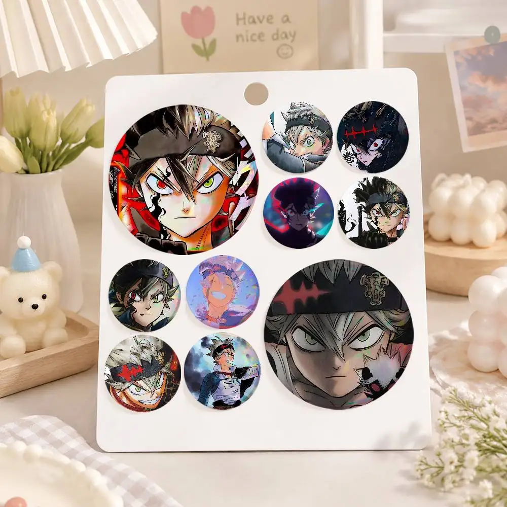 A-Asta-s Round Snap-in Brooches Rock Band Lapel Pins Badges Fan Collection Accessories Jewelry Handmade Gifts