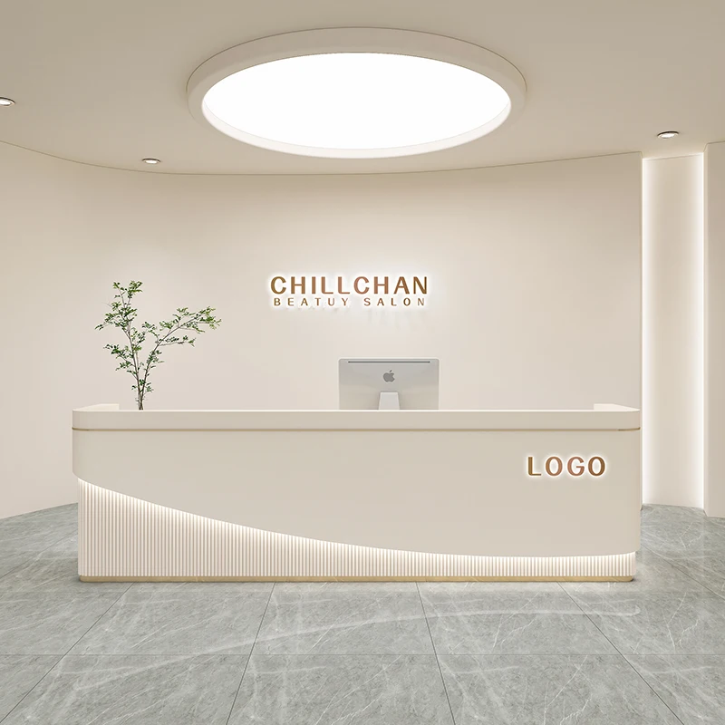 Advisory Counter Reception Desks Podium Office Modern Banco Stand Reception Desks Salon Luxury Theke Rezeption Bar Furniture