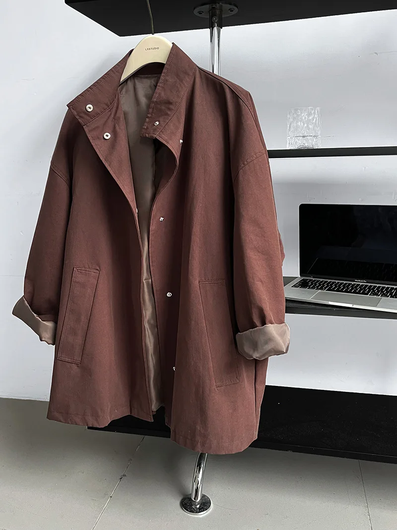 LANMREM Temperament Short Trench For Women Lapel Single Breasted Solid Color Pockets Design Coat 2026 Spring Autumn New 2Z2225 37 IMG_2916(20230913-120703).jpg