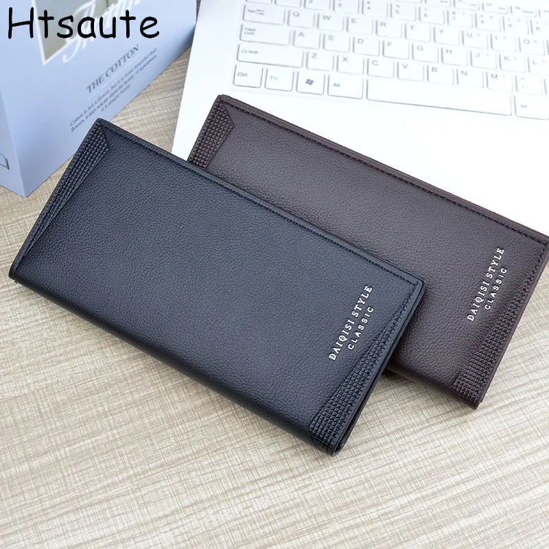 PU Leather Wallet Men ID/photo Holders Black/blue/gray Card Holder Wallet Case 8 Slots Hasp Male Purse Credit Card Case