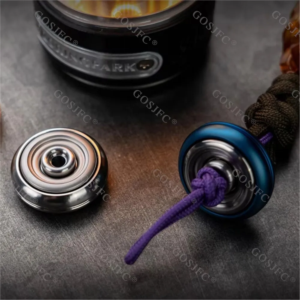 POLY GUY EDC beignet Composite jouets Fidget Spinner soulagement du Stress jouet PEI acier inoxydable titane paracorde perles pendentif