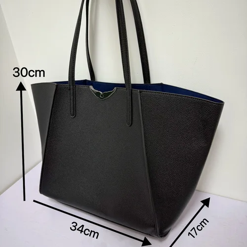 Imagen 2 del producto Bolso de mano negro de gran capacidad, bolso retro de diseño de lujo para mujer, nueva moda 2025, ZV