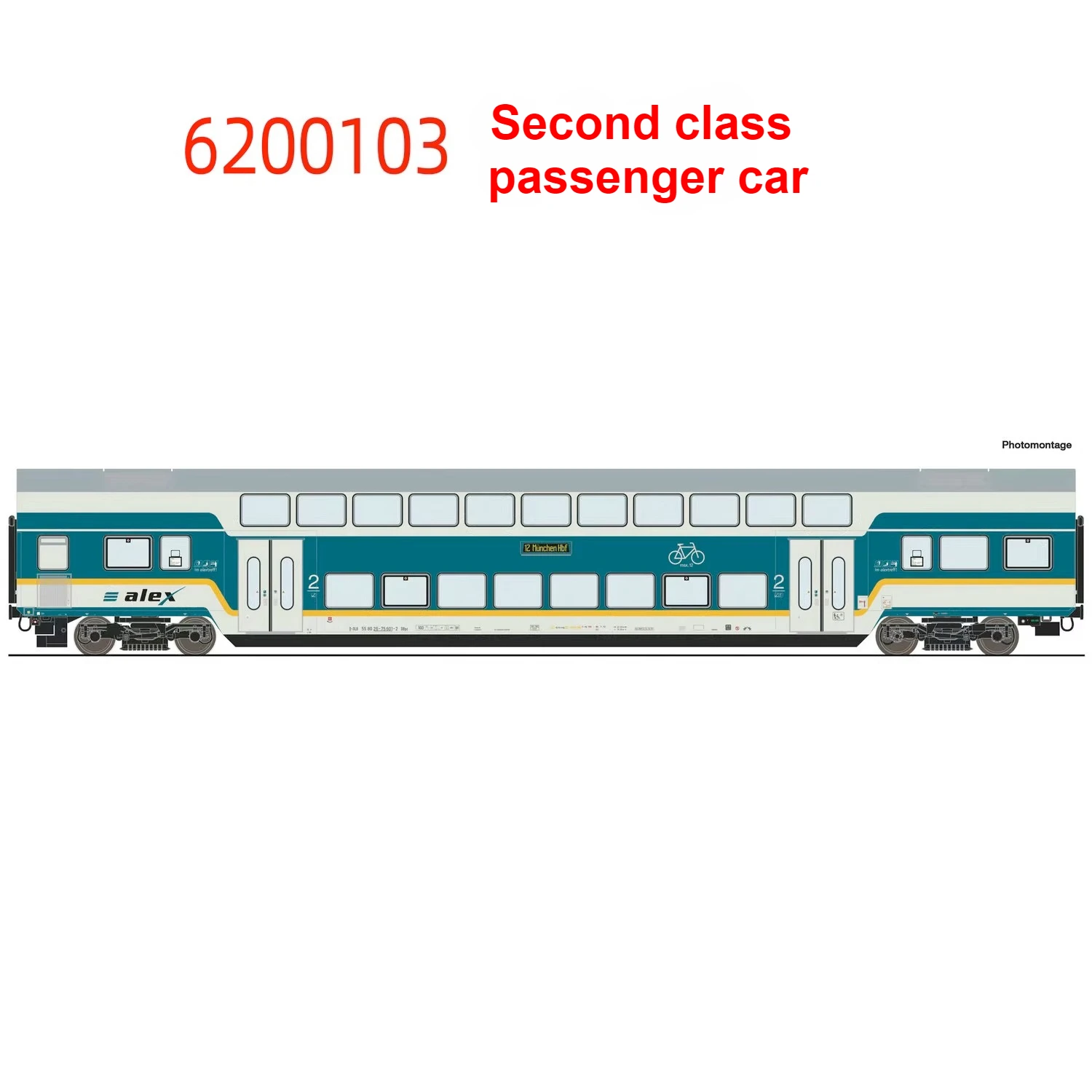 روكو HO 1/87 لعبة القطار 6200103/6200104 عربة الركاب ذات الطابقين مع أضواء قطار نموذج لعبة الصبي هدية #3