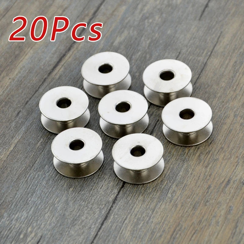 5/20pcs Sewing Machine Metal Bobbins Industrial Sewing Machine Parts High Hardness Flat Car Iron Bobbin Shuttle Craft Sew