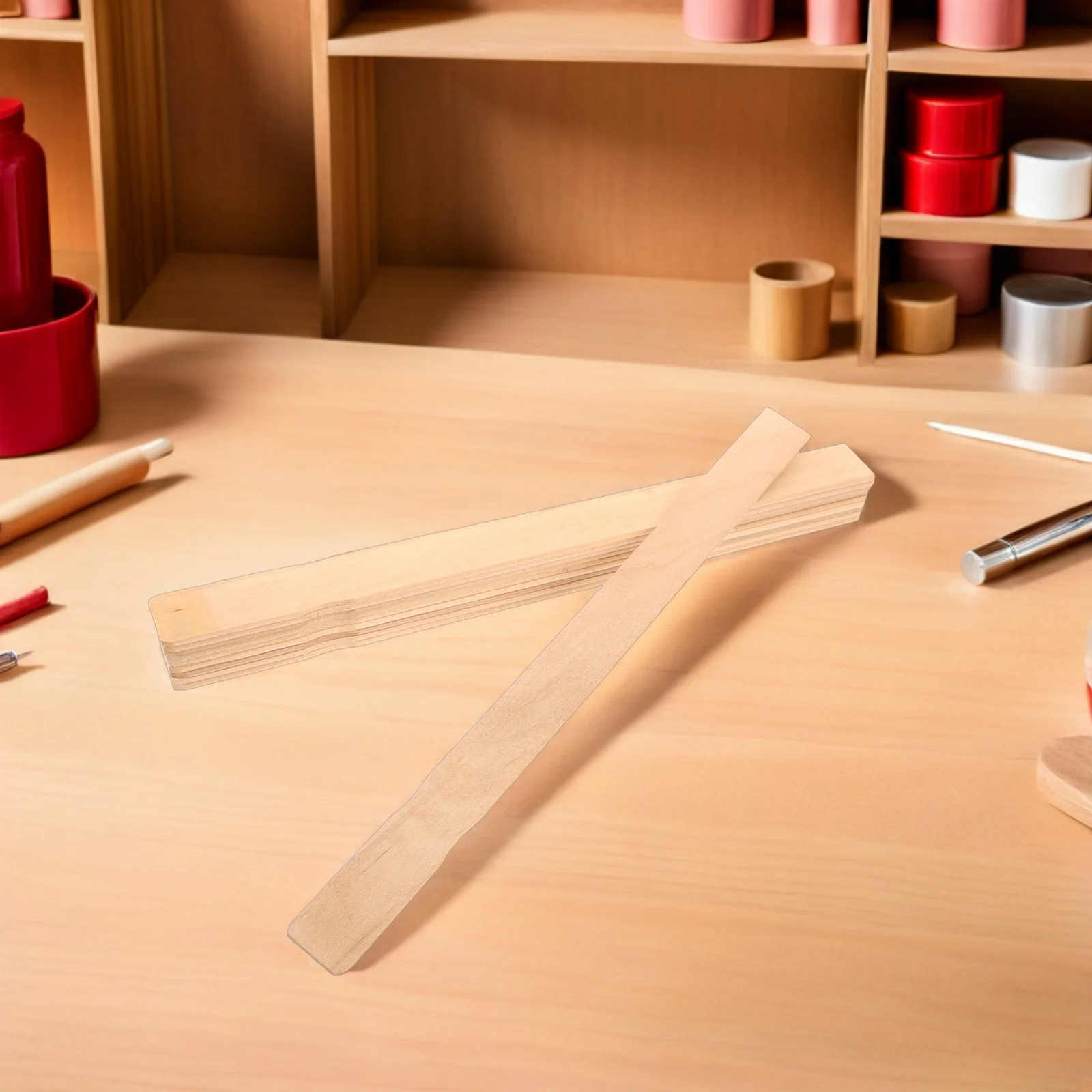 

10Pcs Wooden Paint Stirrers - Natural Birch Wood Mixing Sticks for Resin Epoxy Painting Crafts - Smooth Sanding Edges Ergonomic