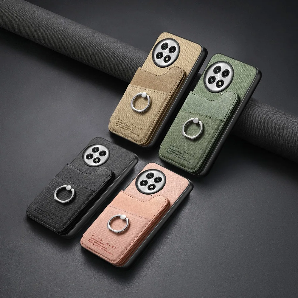 محفظة مزدوجة الزر من الجلد المغناطيسي بطاقة RFID كابا لهاتف Oneplus 13 5G حافظة فاخرة One Plus 13R Oneplus13 Ace 5 Pro حافظة خلفية