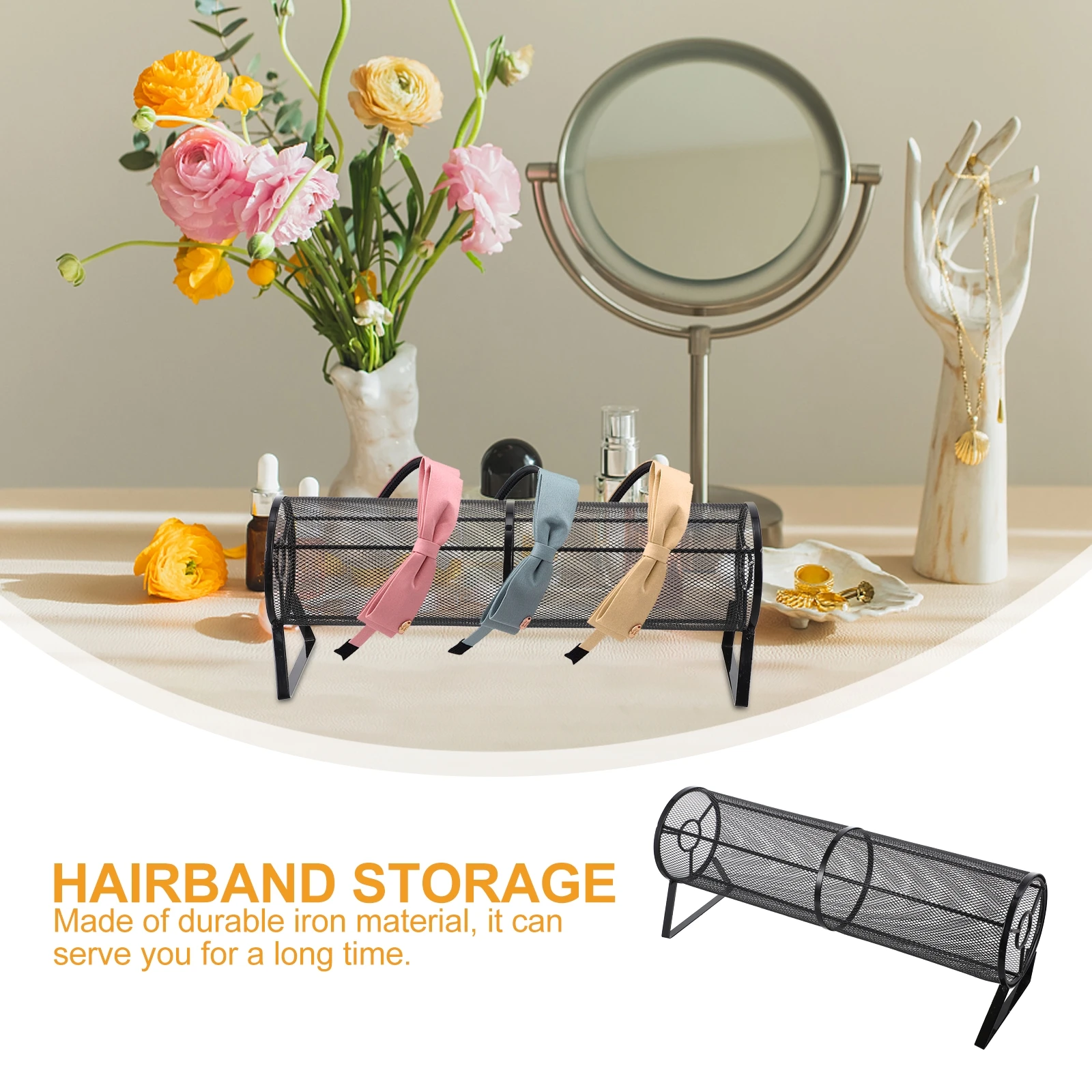 Hair Hoop Storage Rack Iron Durable Long Variety Headwear Stylish Home Bedroom Store ganization Jewelry Display Tool