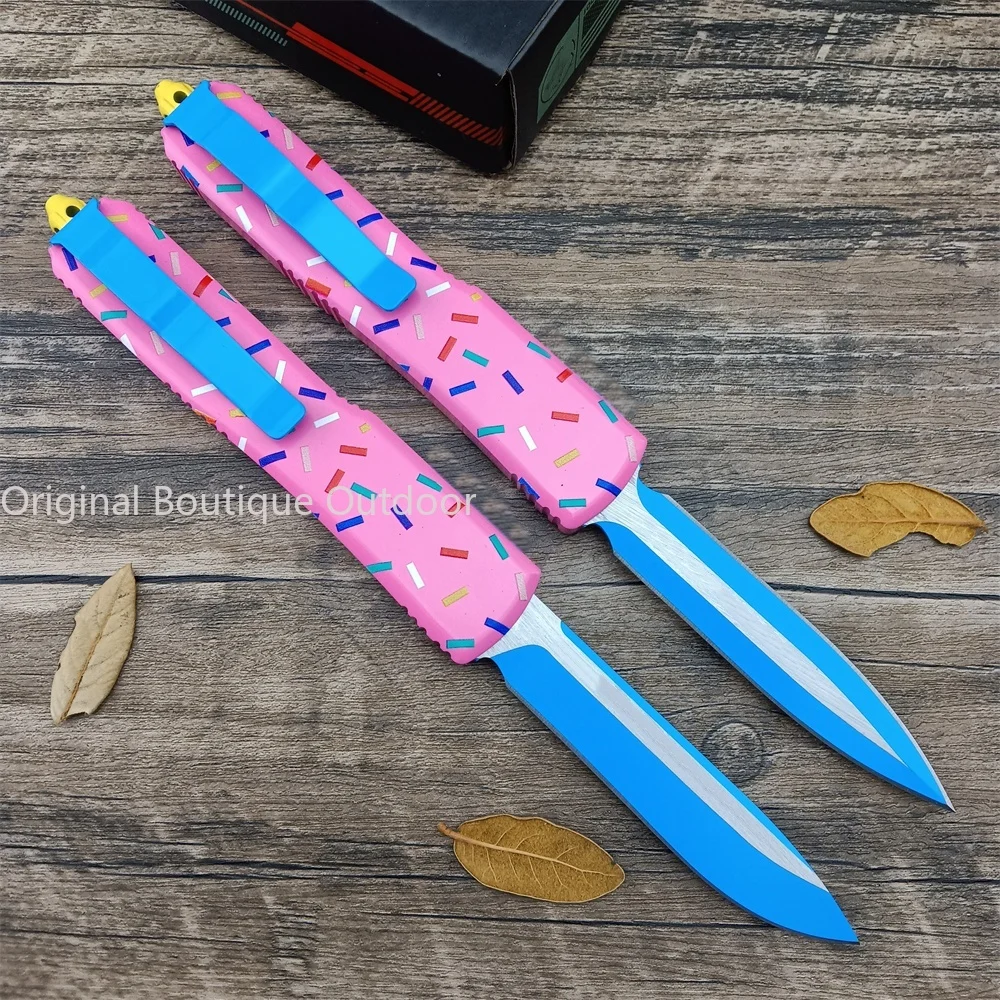 MICR Ultra Pocket Knife D2 Blade Donut Aluminium Alloy Handles Outdoor Camping Self Defense Knives EDC Tactical Tools